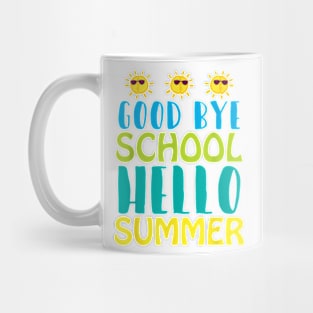 Retro Last Day Of School Schools Out For Summer Teacher T-Shirt Mug